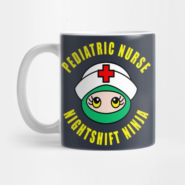Pediatric Nurse Nightshift Ninja Cute Funny Gift Idea by SpaceKiddo